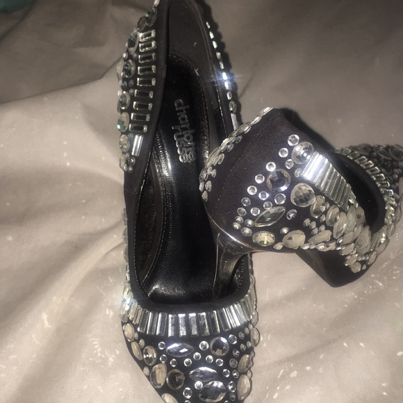 Black with diamond stiletto heels - Picture 2 of 4